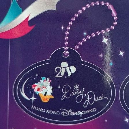 香港ディズニーランド 20周年 ドナルド デイジー ネームタグ