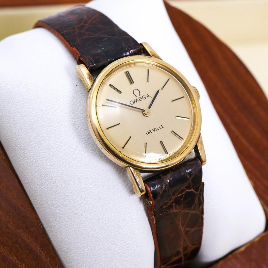 ジャンク品 OMEGA 腕時計 手巻き 機械式 アンティーク レザー 3082