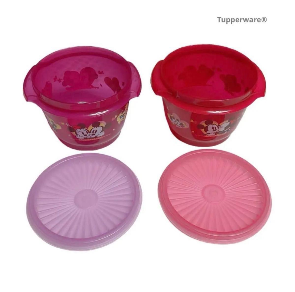タッパーウェア ディズニー ミッキー&ミニー ベルポピー 保存容器 2個
