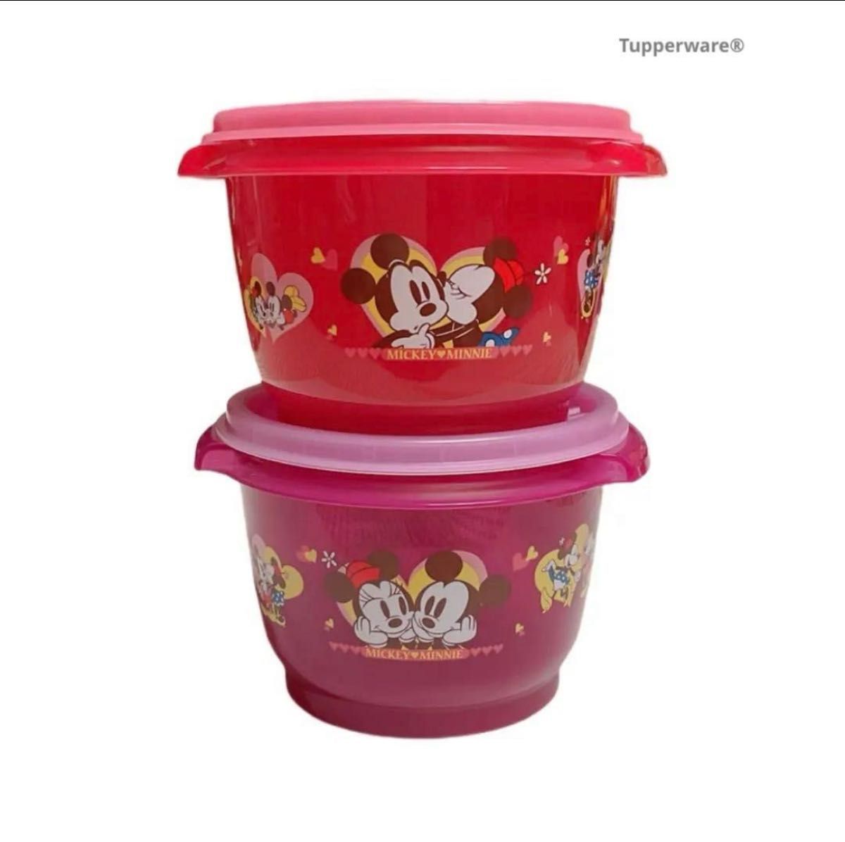 タッパーウェア ディズニー ミッキー&ミニー ベルポピー 保存容器 2個