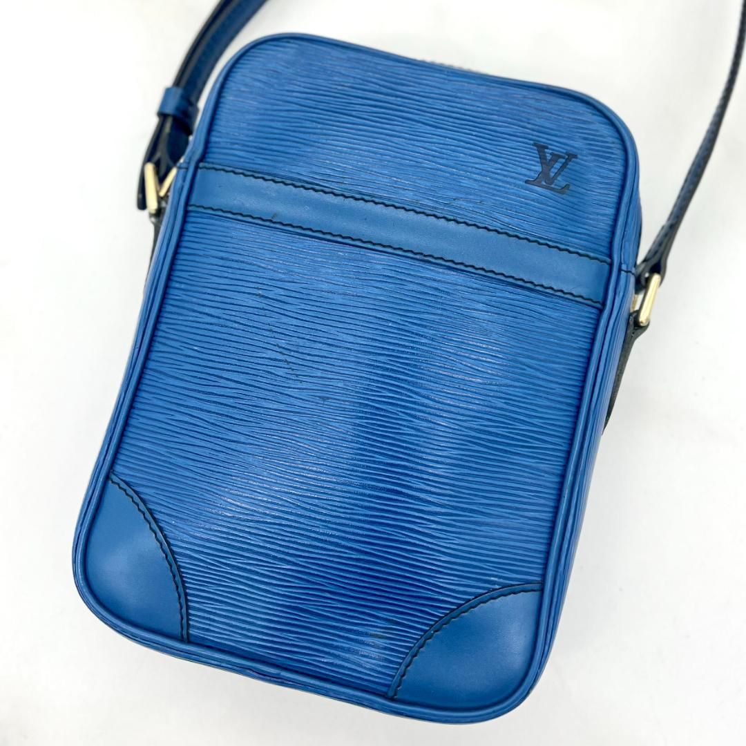 ルイヴィトン エピ ダヌーブ ショルダーバッグ ブルー 斜め掛け 男女