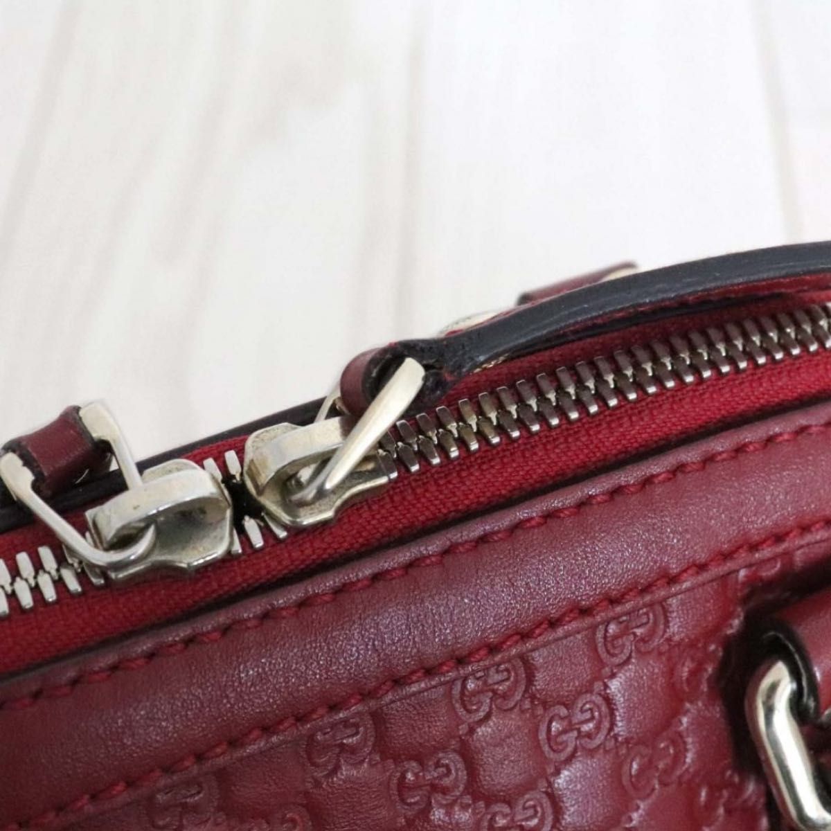 GUCCI グッチ マイクログッチシマ レザー 2WAY ショルダー バッグ