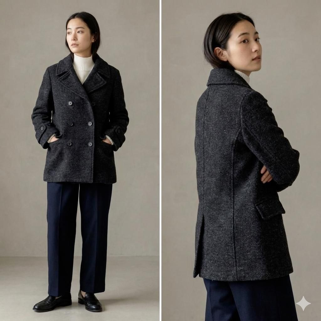 マーガレットハウエル ピーコート ダブル ウールコート M