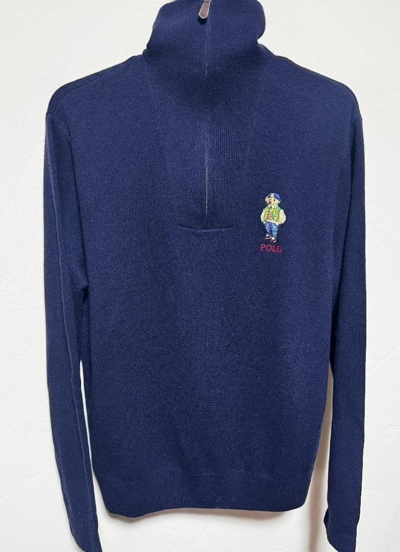 ポロ ラルフローレン ベアウールクォータージップセーター 秋冬 サイズ