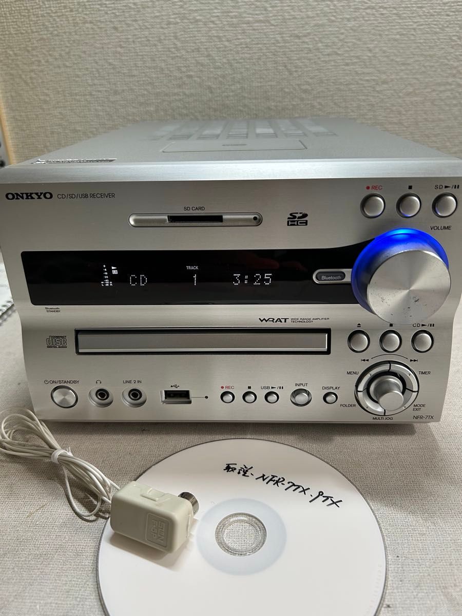 V16 整備美品 ONKYO NFR-7TX ハイレゾ 対応 CD/SD/USB/Bluetooth