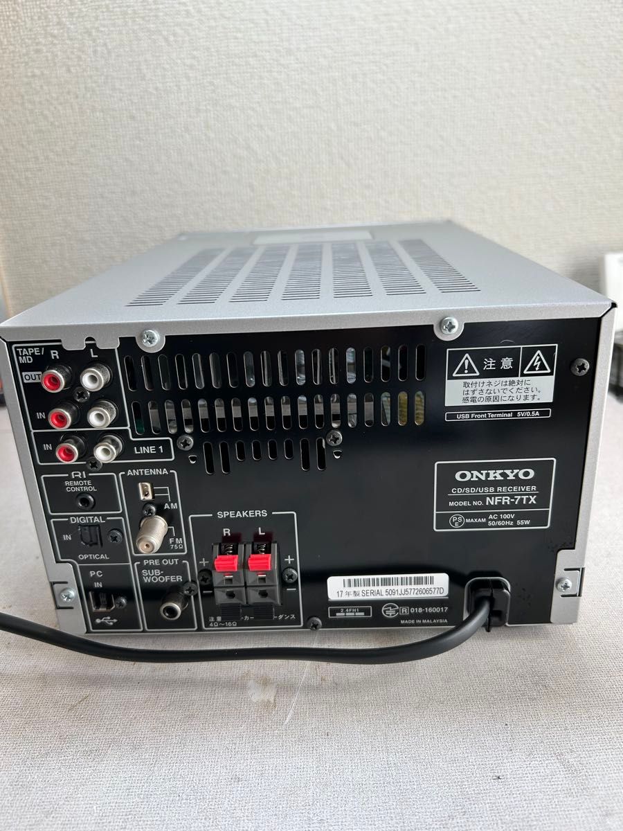 V16 整備美品 ONKYO NFR-7TX ハイレゾ 対応 CD/SD/USB/Bluetooth