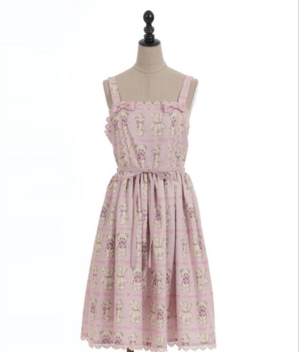 新品 axes femme kawaiiフラッフィベアジャンスカワンピースピンク