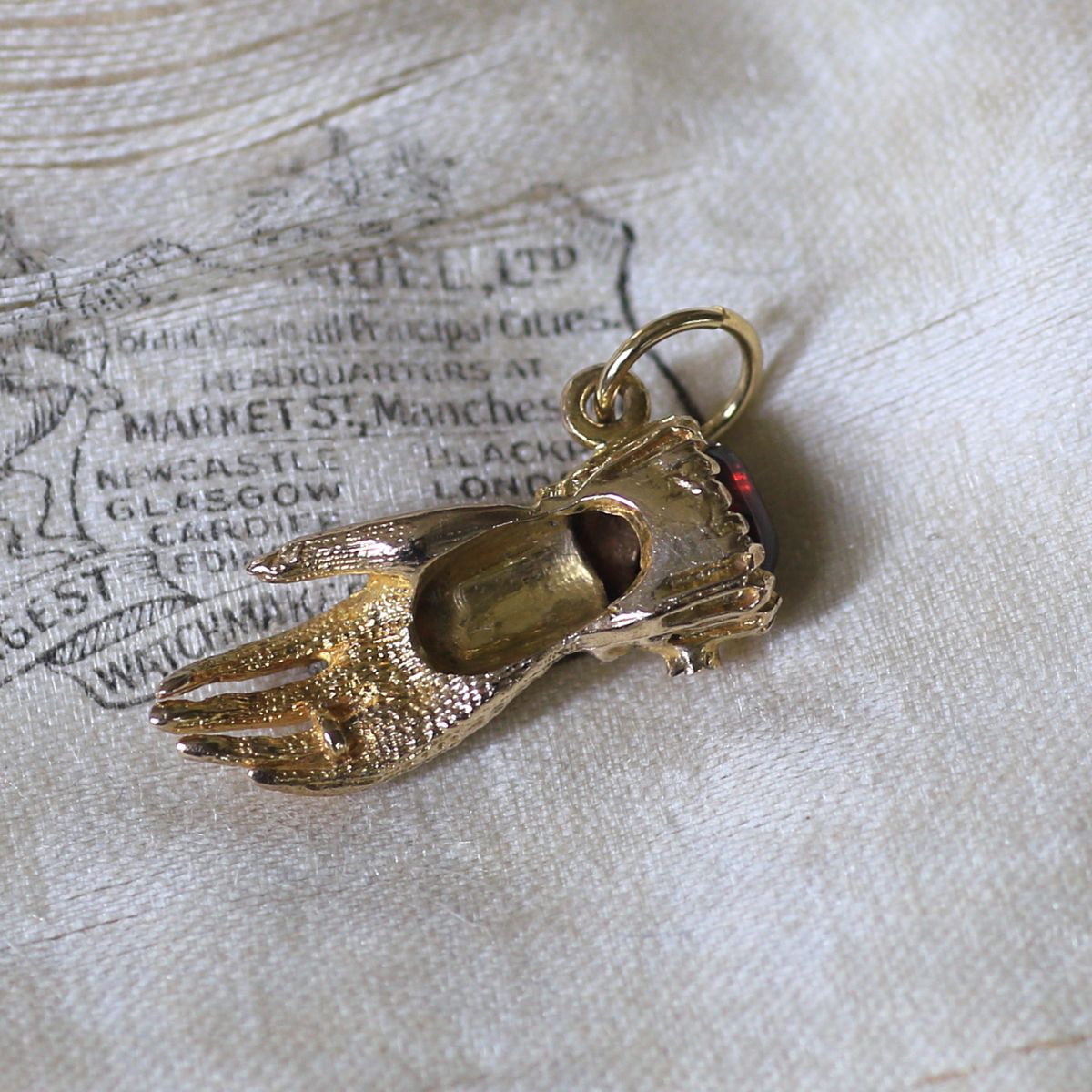 イギリスヴィンテージ K9 ハンドチャーム/アンティークリング