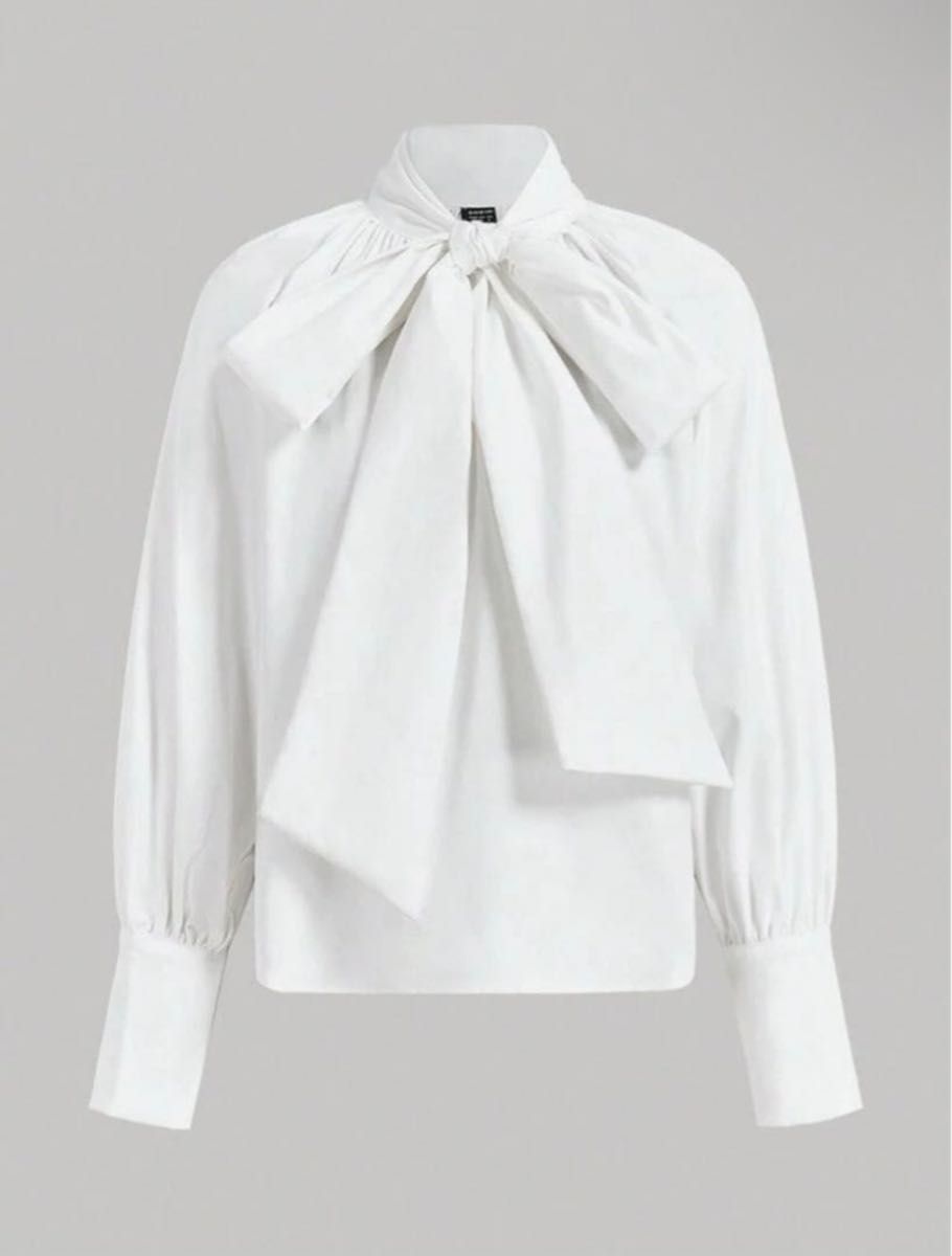 リボン付きホワイトシャツ｜Yahoo!フリマ（旧PayPayフリマ）