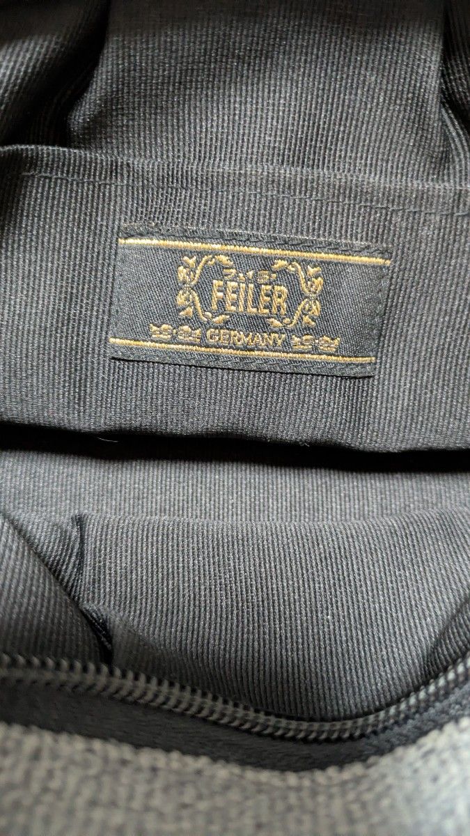 フェイラー FEILER シュニール織 花柄 ハンドバッグ グレー 美品