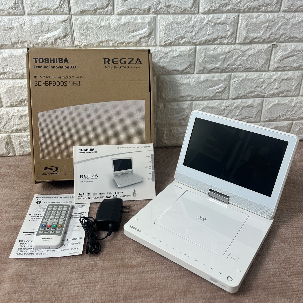 TOSHIBA SD-BP900S ポータブルブルーレイプレーヤー 2019年 REGZA
