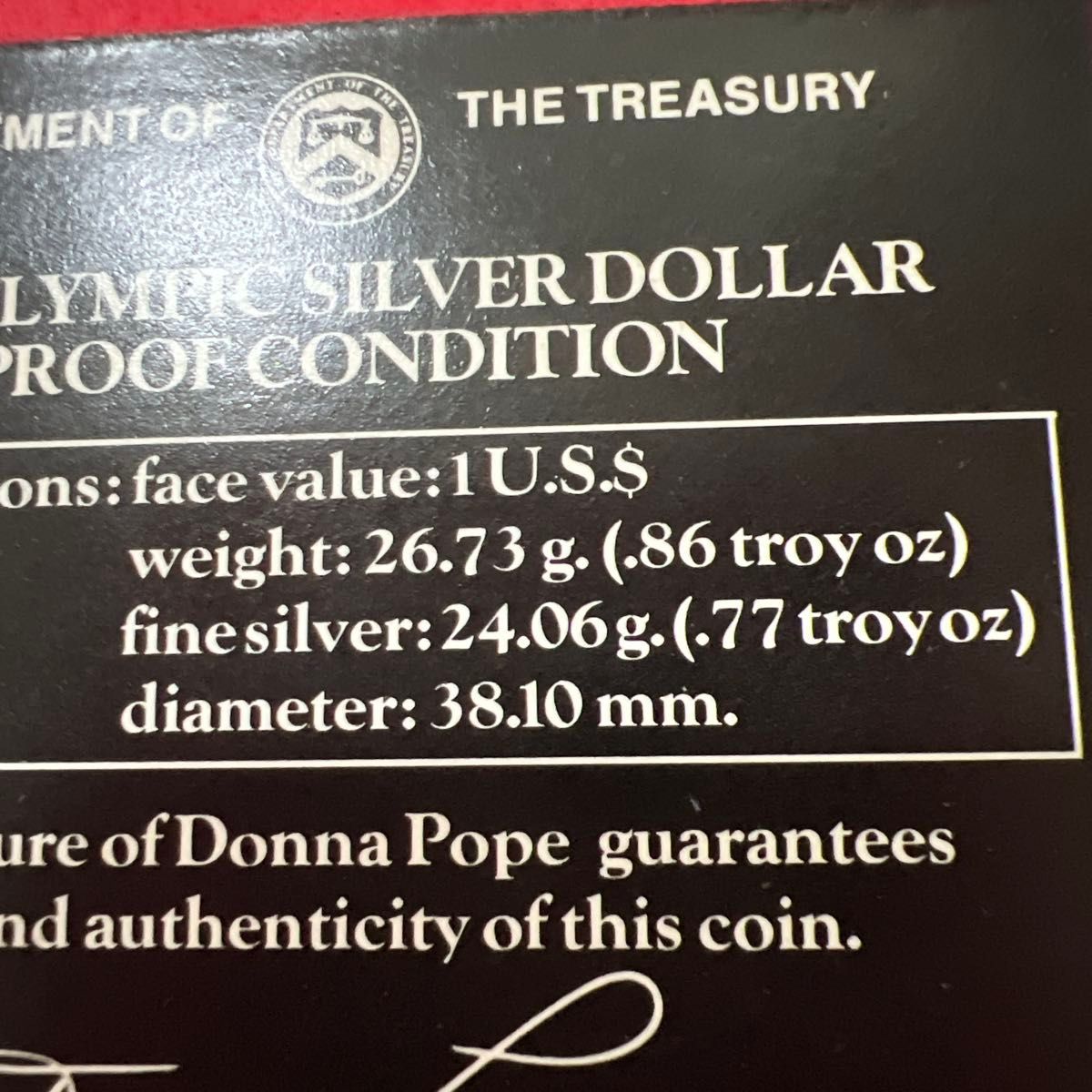 銀貨/プルーフ】1983年 ロサンゼルスオリンピック記念 プルーフ銀貨