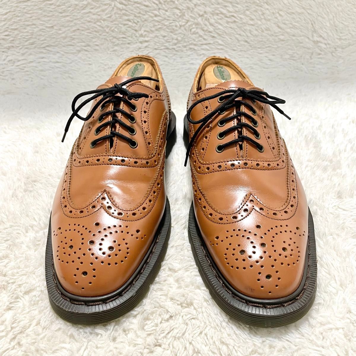 極美品 英国製 Solovair ソロヴェアー ウィングチップ レザー シューズ