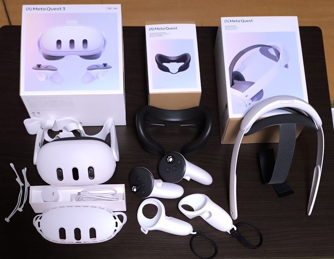 Meta Quest 3 128GB VRヘッドセット + 純正アクセサリーセット｜Yahoo