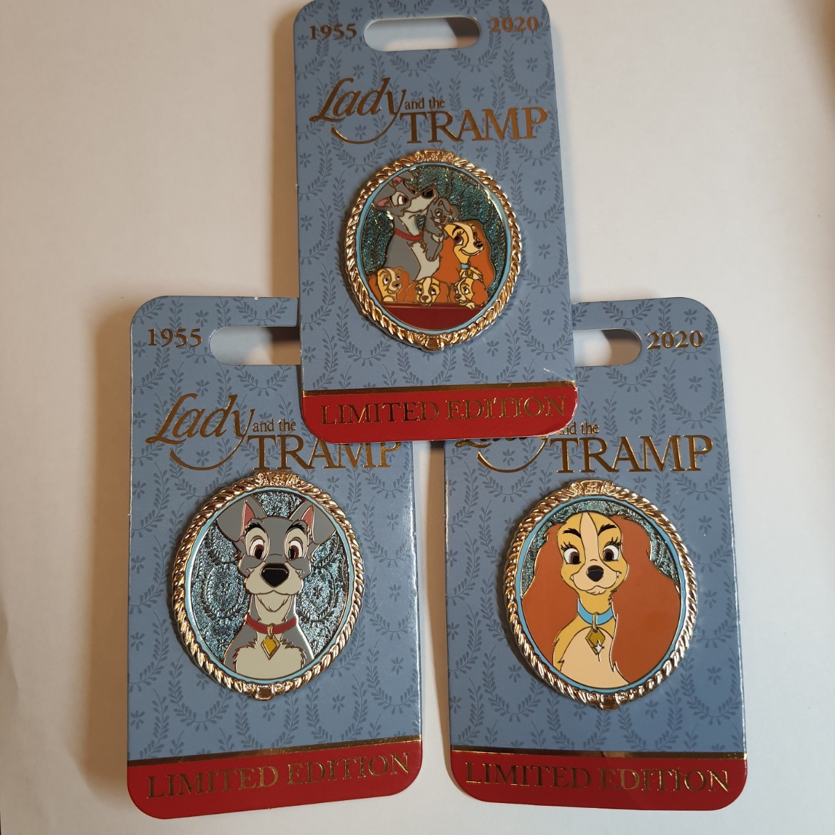 ディズニー ピンバッジ ピンバッチ 海外 わんわん物語 レディ トランプ
