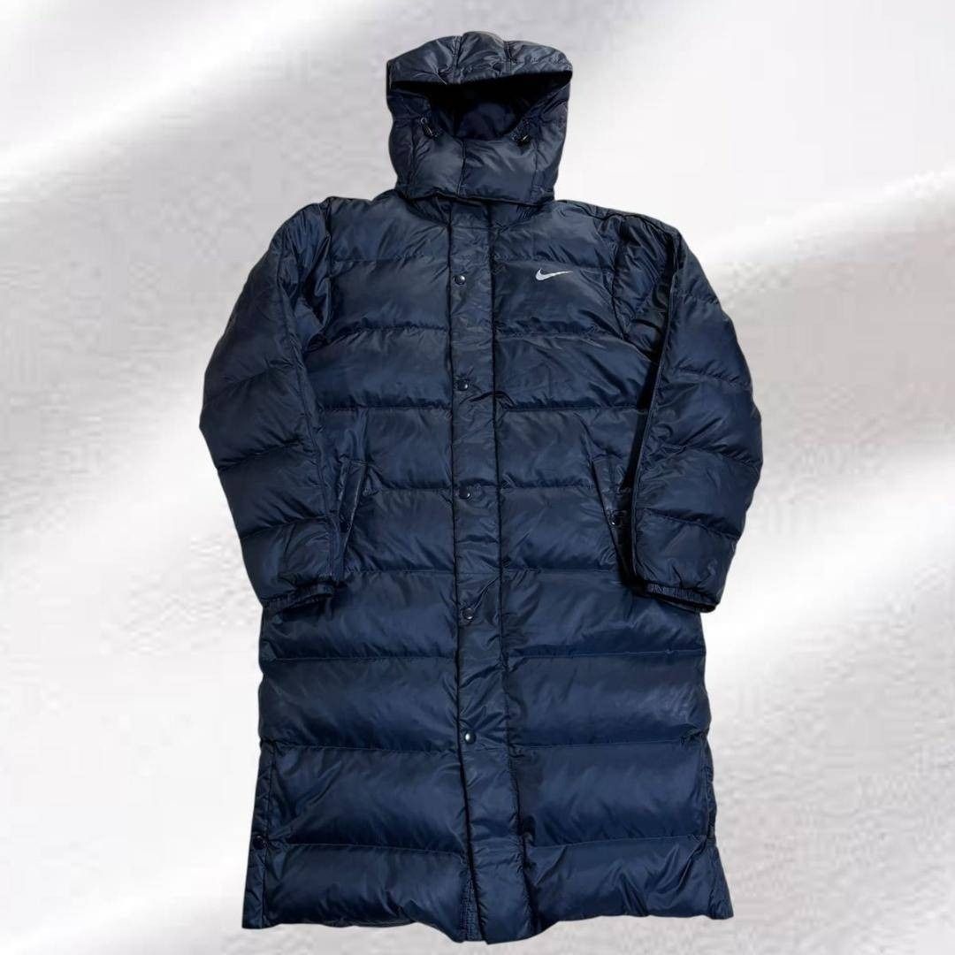 美品】NIKE ダウンコート メンズ ネイビー M ベンチコート 2way｜Yahoo