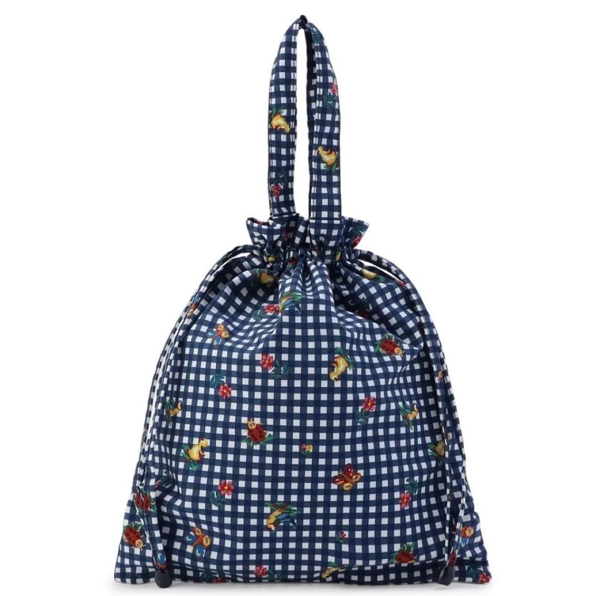 学校フェイラー手付き巾着 ハイジ ギンガムチェック 携帯バッグ VERY