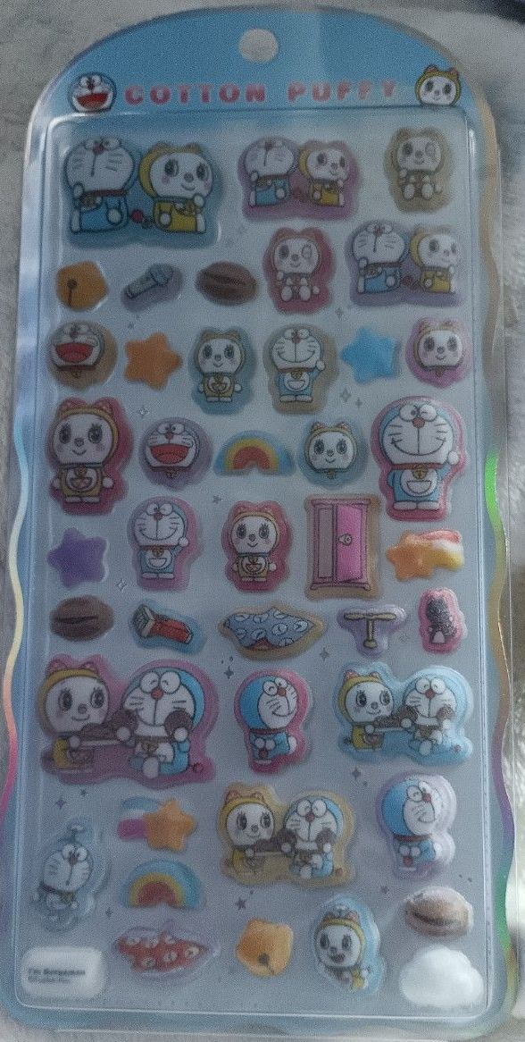 ①ドラえもん コットンパフィ シール クラックス 正規品 ボンボン