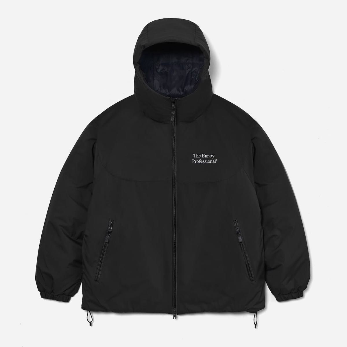 Lサイズ ENNOY スタイリスト私物 PADDED NYLON HOODIE BLACK エンノイ