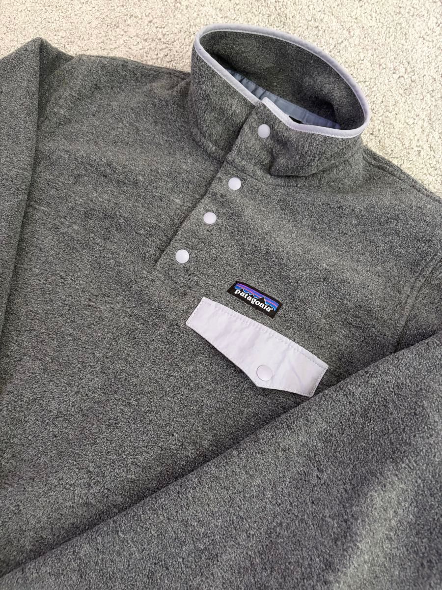 パタゴニア スナップt シンチラ フリース 25年製 グレー 薄パープル