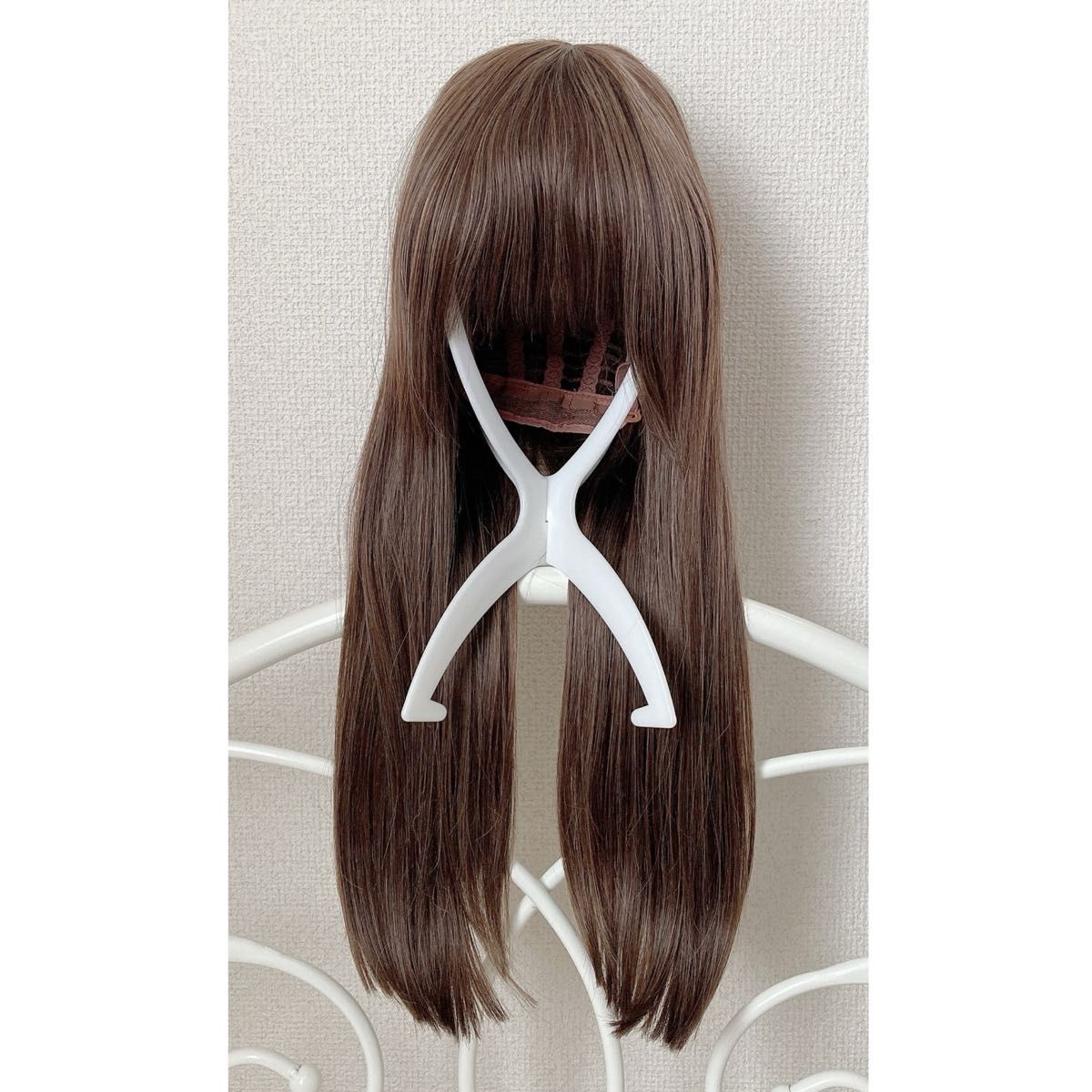 ウィッグ ストレート フルウィッグ 高品質 さらさら ミックスブラウン