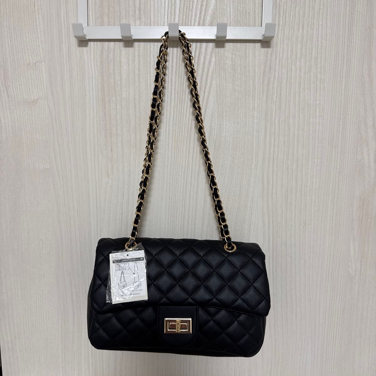 キルティング チェーンバッグ ショルダーバッグ ブラック 2WAY｜Yahoo