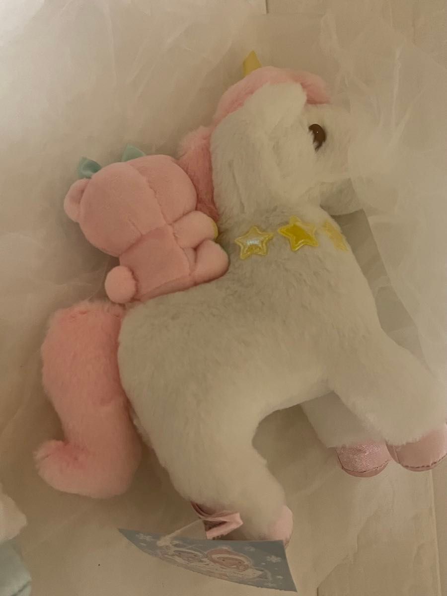 リトルツインスターズ ユニコーンパフポフ ぬいぐるみ キキ ララ 2個