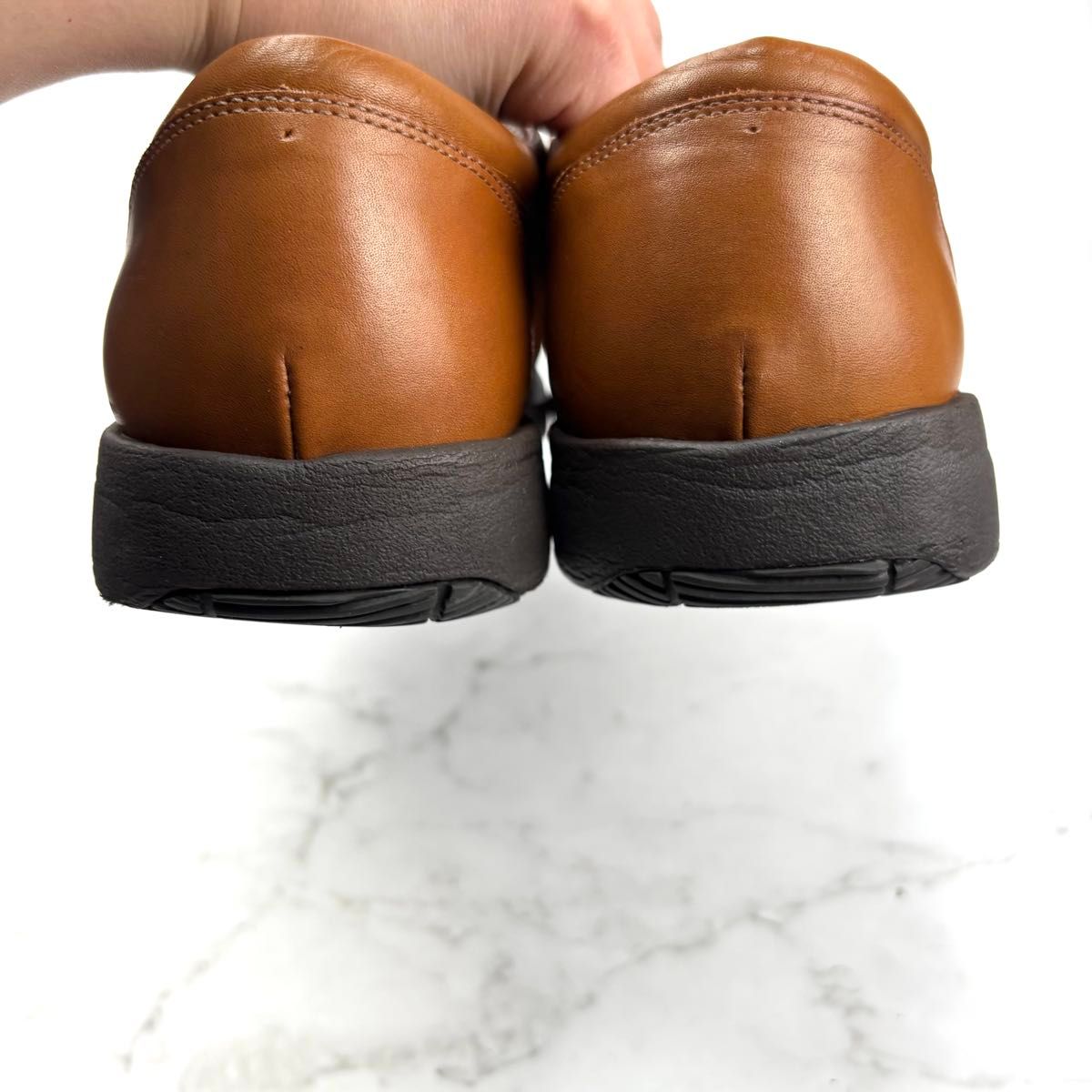 美品】Pedala ブラウン ビジネスシューズ 25 レザー レースアップ