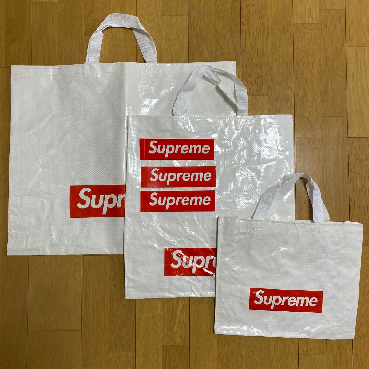 Supreme ショッパー3枚 ボックスロゴステッカーセット トートバッグ