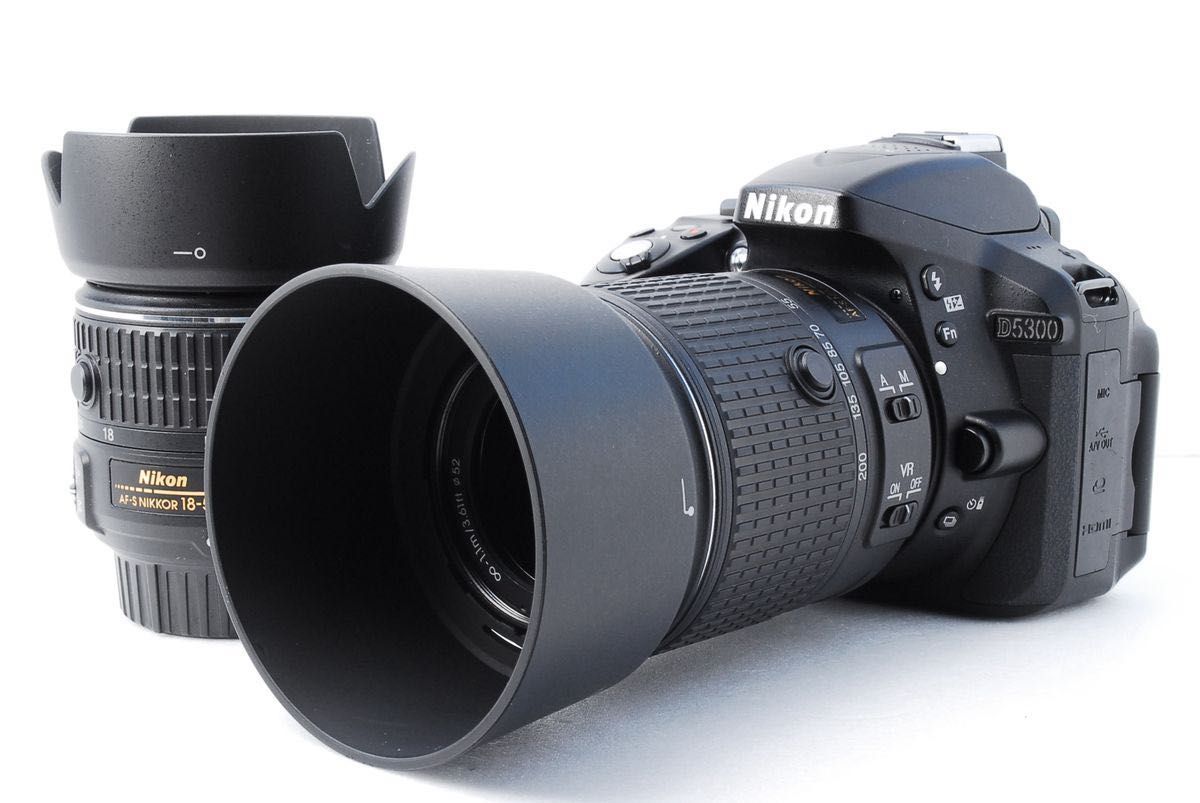 美品】 Nikon D5300 Wi-Fi搭載 自撮りOK スマホ転送 元箱付き 初心者