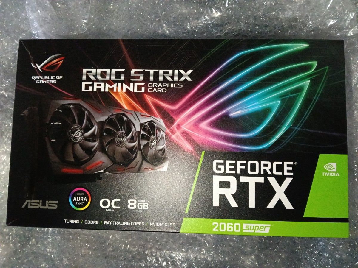 ROG STRIX GAMING RTX2060SUPER GDDR6 8GB 動作確認の画像有