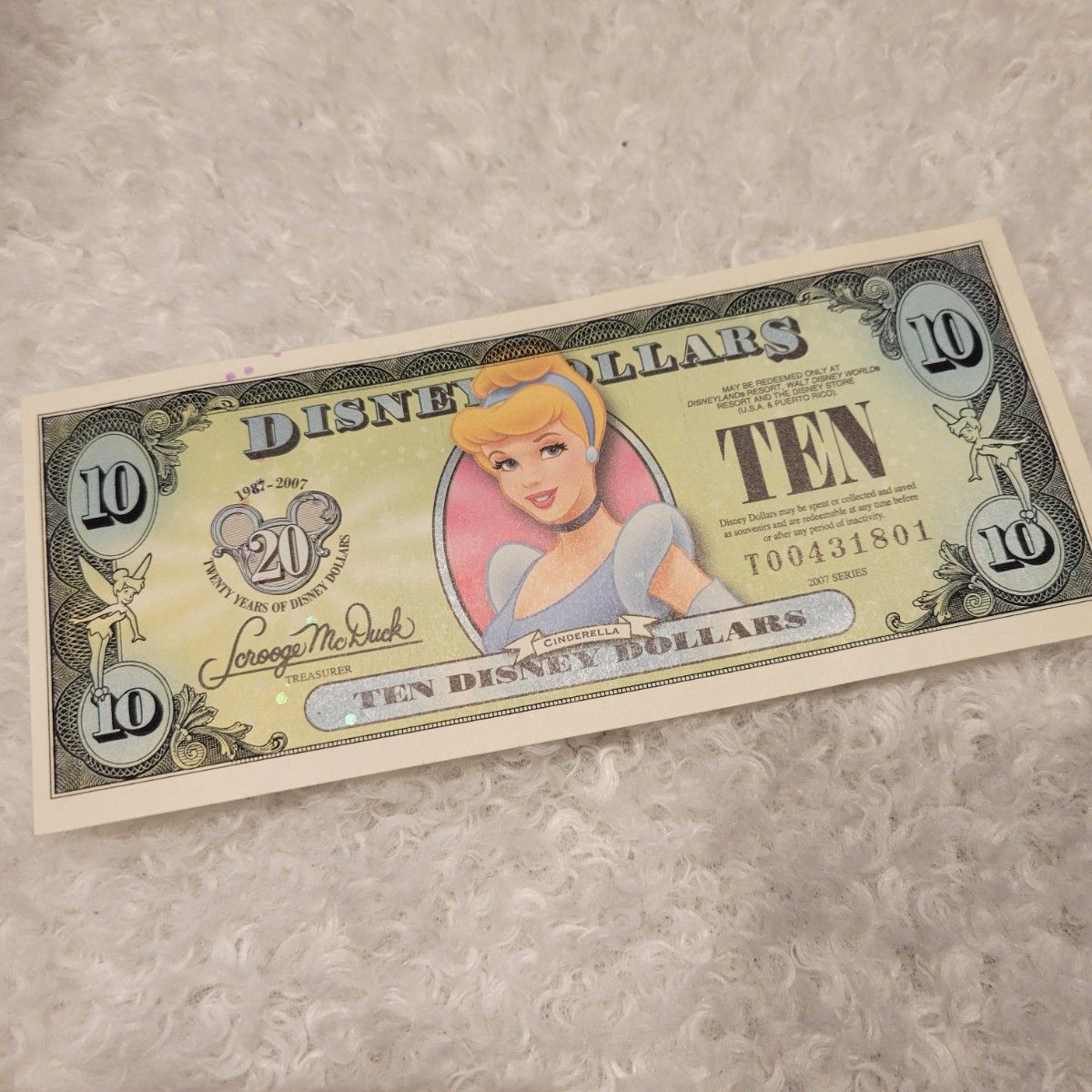 ディズニーダラー 1ドル 5ドル 10ドル 3枚セット Disney Dollars
