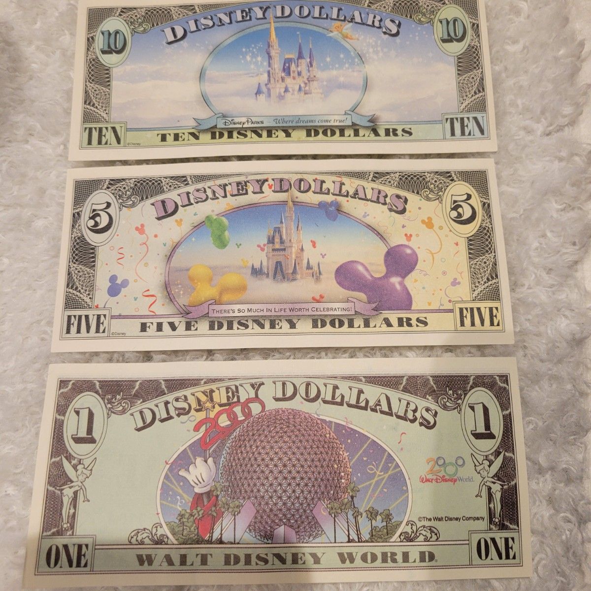 Disney Dollars ディズニーダラーズ 50周年記念 3枚セット Yahoo