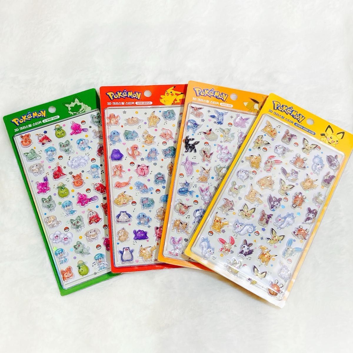 韓国 ポケモン 3D クリスタル シール 4種セット｜Yahoo!フリマ（旧