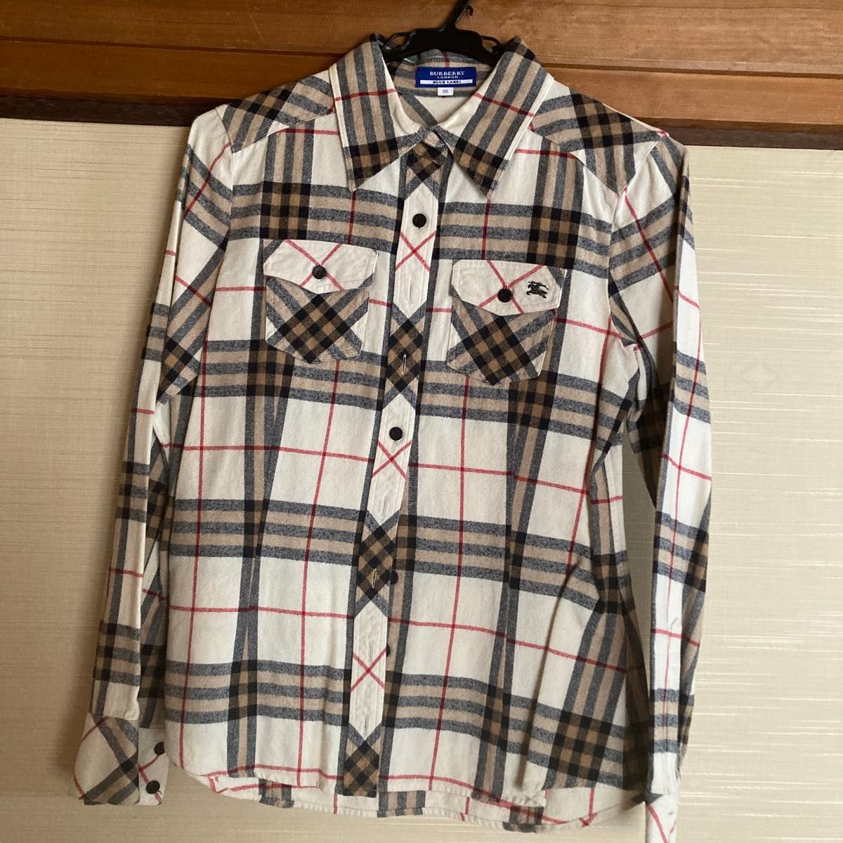 BURBERRY BLUE LABEL ノバチェック柄長袖シャツ 38｜Yahoo!フリマ（旧