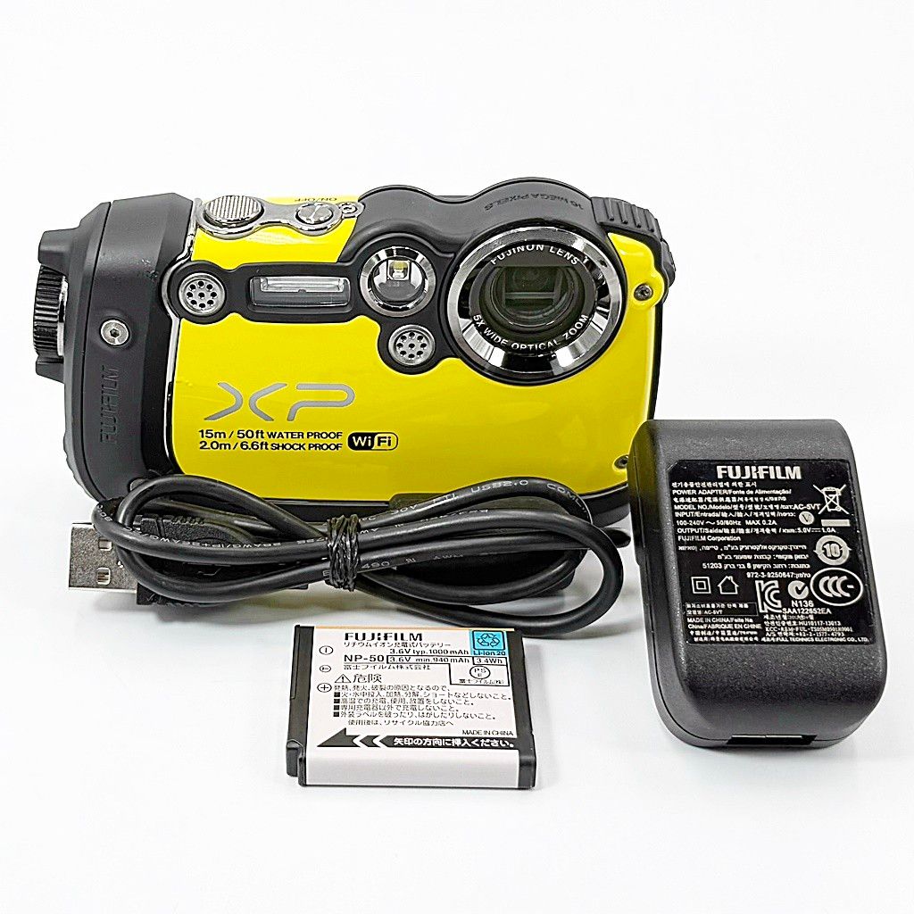 フジフイルム FUJIFILM FinePix XP200 イエロー コンデジ カメラ 中古