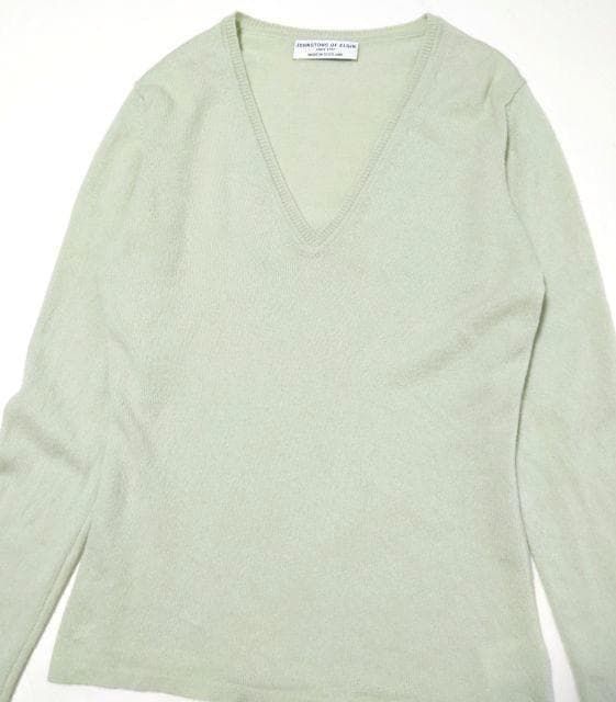 美品 ジョンストンズ カシミヤ100 ニット Vネック セーター｜Yahoo