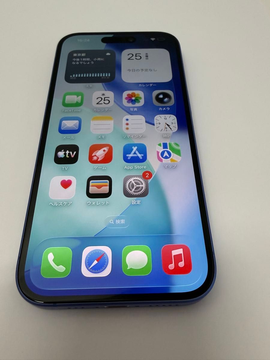 保証有/シャッター無音】iPhone16 128GB ブルー 海外版SIMフリー 動作