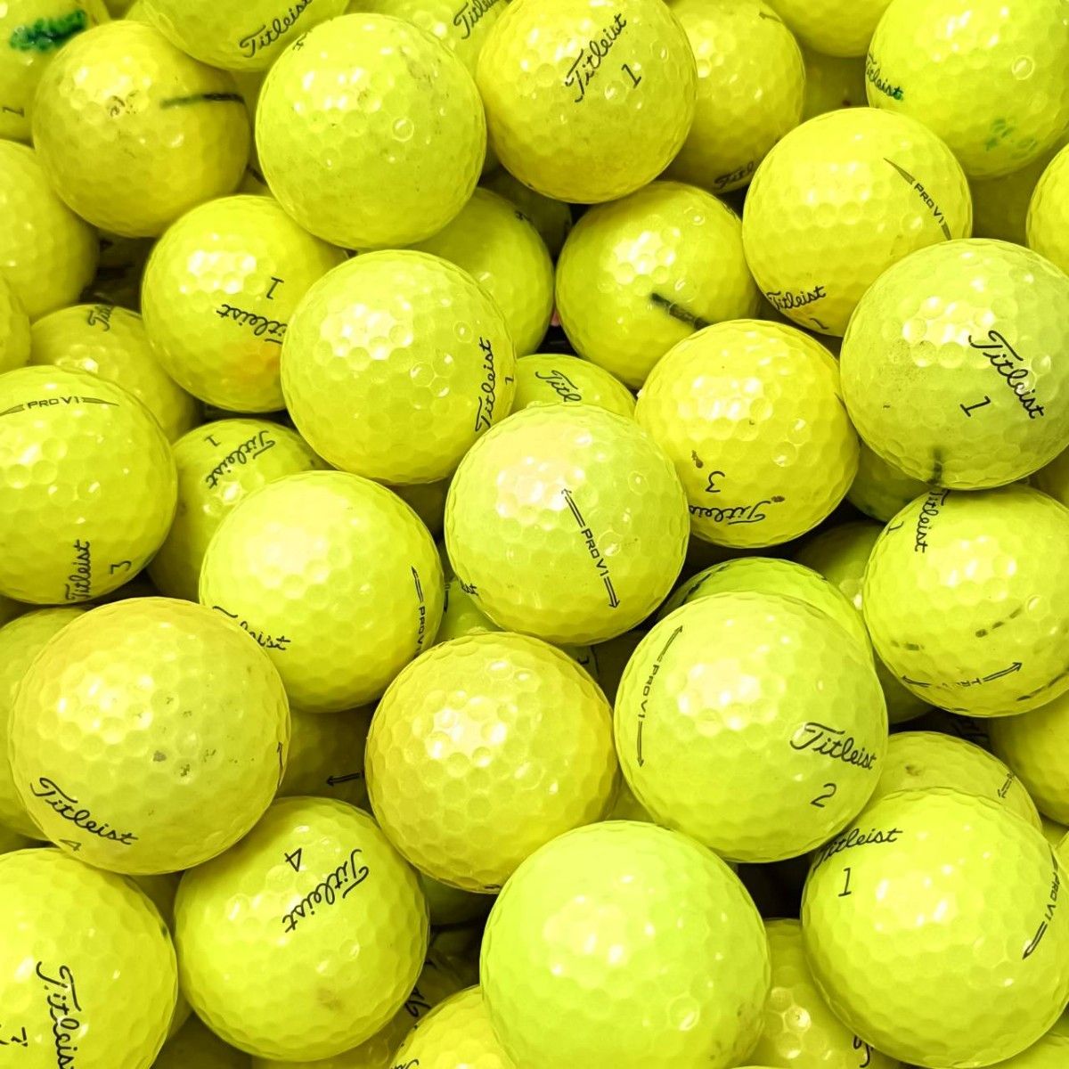 207・ ロストボール タイトリスト PRO V1 年代混合 イエロー 20球B