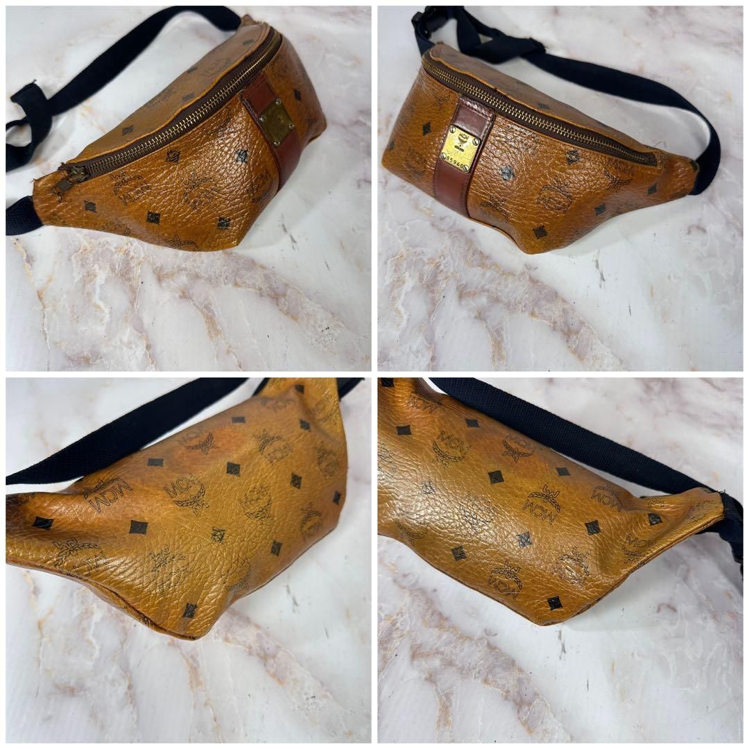 希少 大人気 MCM ヴィセトス レザー ウエストポーチ ボディバッグ ロゴ