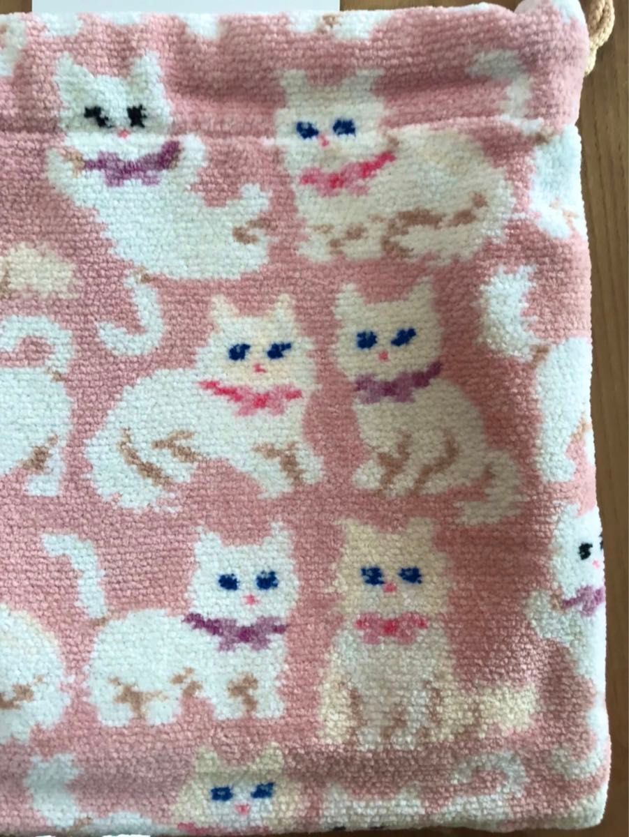 即日発送 新品タグ付き フェイラー FEILER モフモフネコチャン 巾着