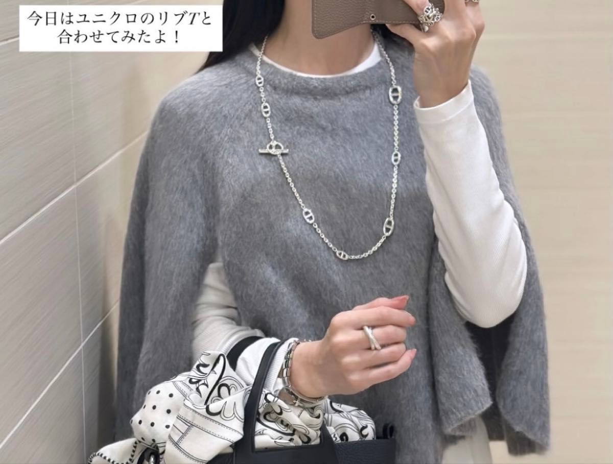 CONNSE フォックスファーケープポンチョ グレー コンセ｜Yahoo!フリマ