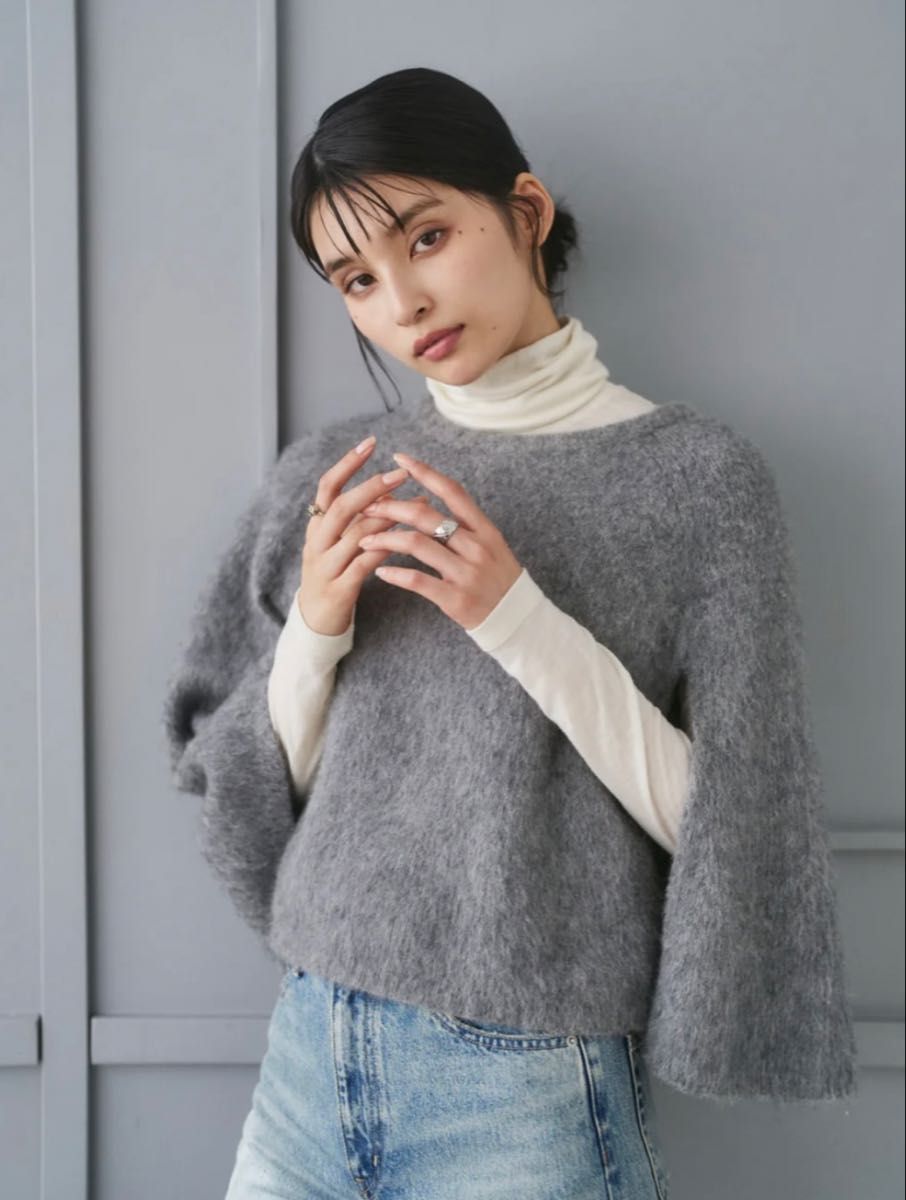 CONNSE フォックスファーケープポンチョ グレー コンセ｜Yahoo!フリマ