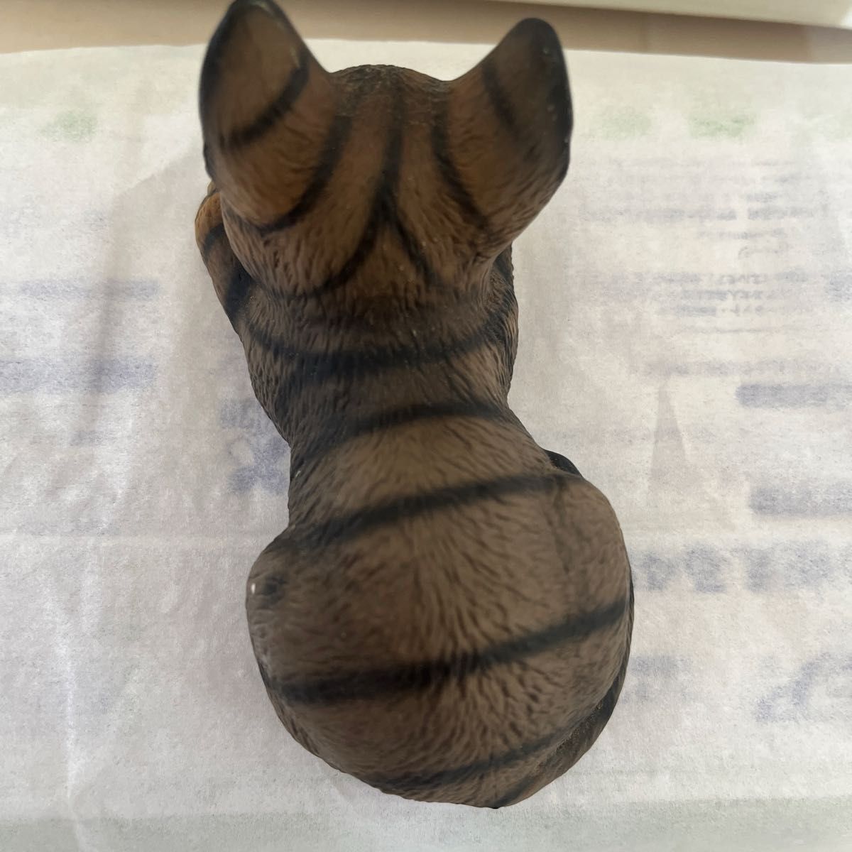 イタリア ドマン Demain HK 伏せをする可愛い猫 陶器 置物 ビンテージ
