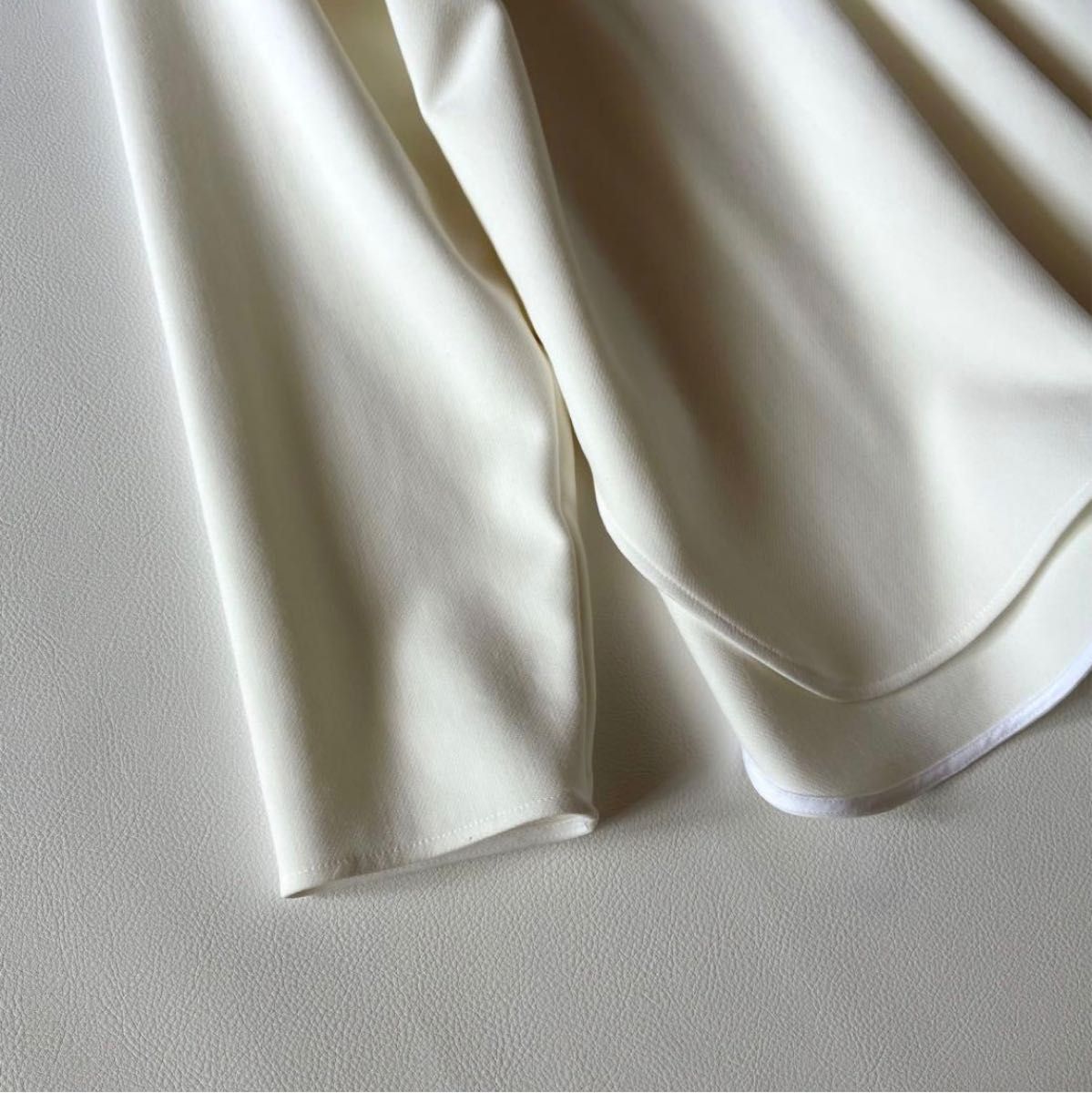 Yori ヨリ 2024年製 ダブルクロス丸襟カラーブラウス ホワイト 洗える