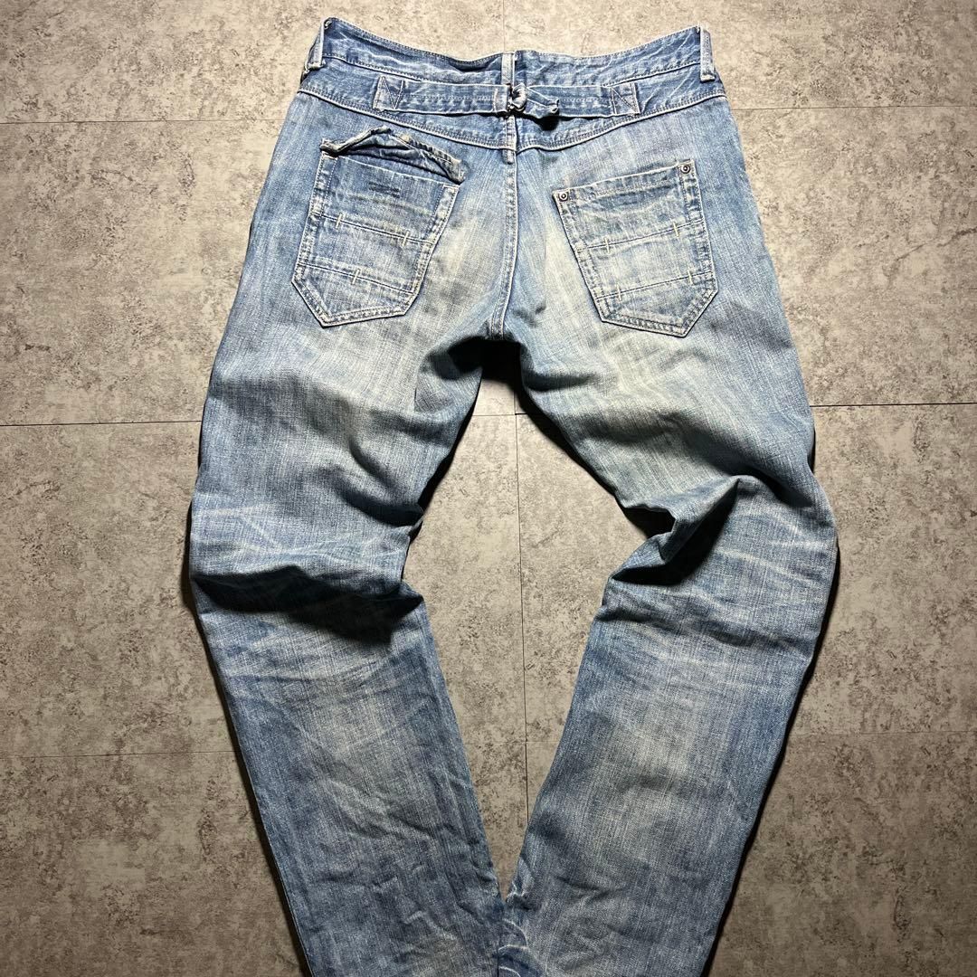 00【archive】 grunge fade damage denim y2k デニムパンツ ジーンズ