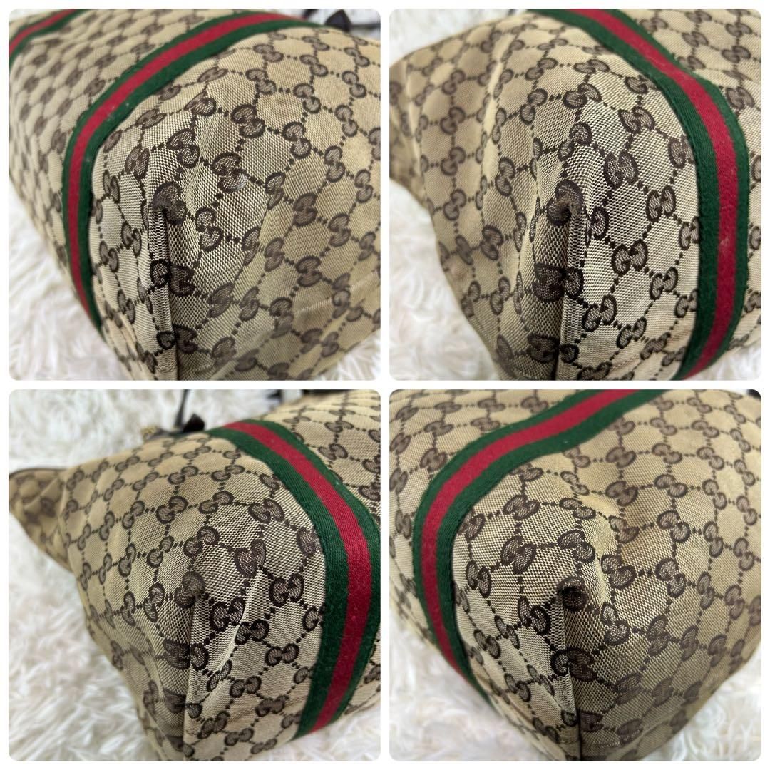 グッチ GGキャンバス シェリーライン ハンドバッグ トートバッグ GUCCI