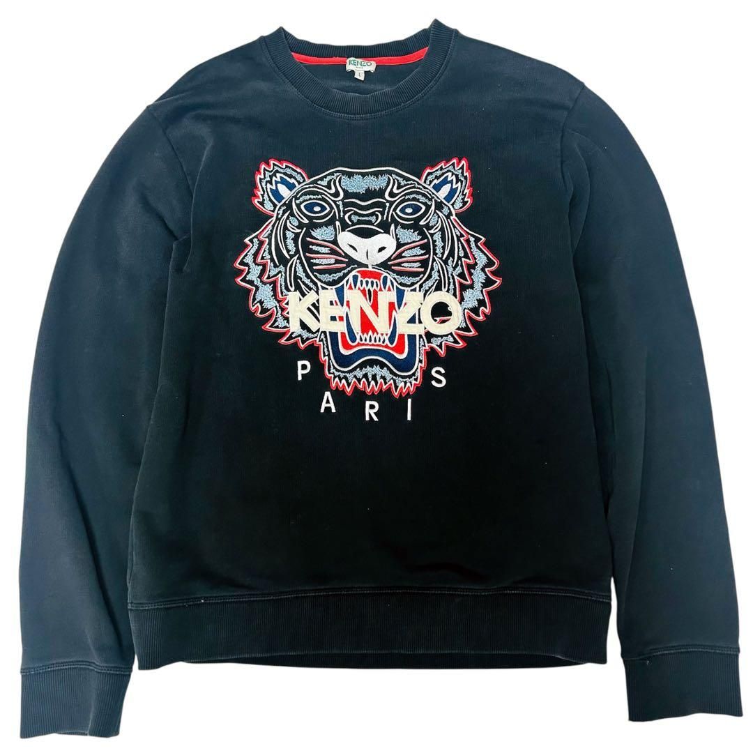 ケンゾー 虎顔 刺繍 ビッグロゴ スウェット 入手困難 希少 人気