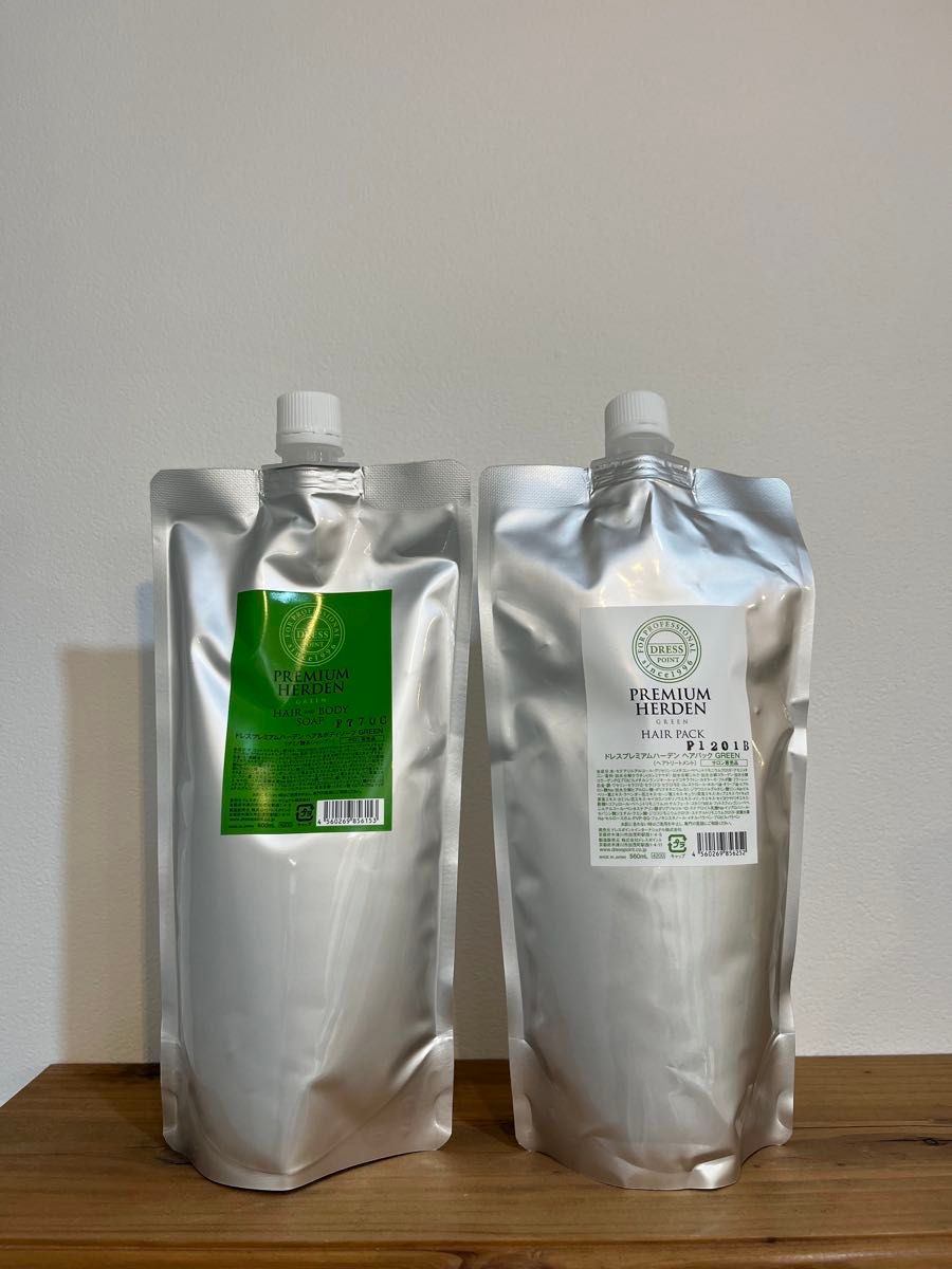 プレミアムハーデン グリーン シャンプー ヘアパック ポンプタイプ