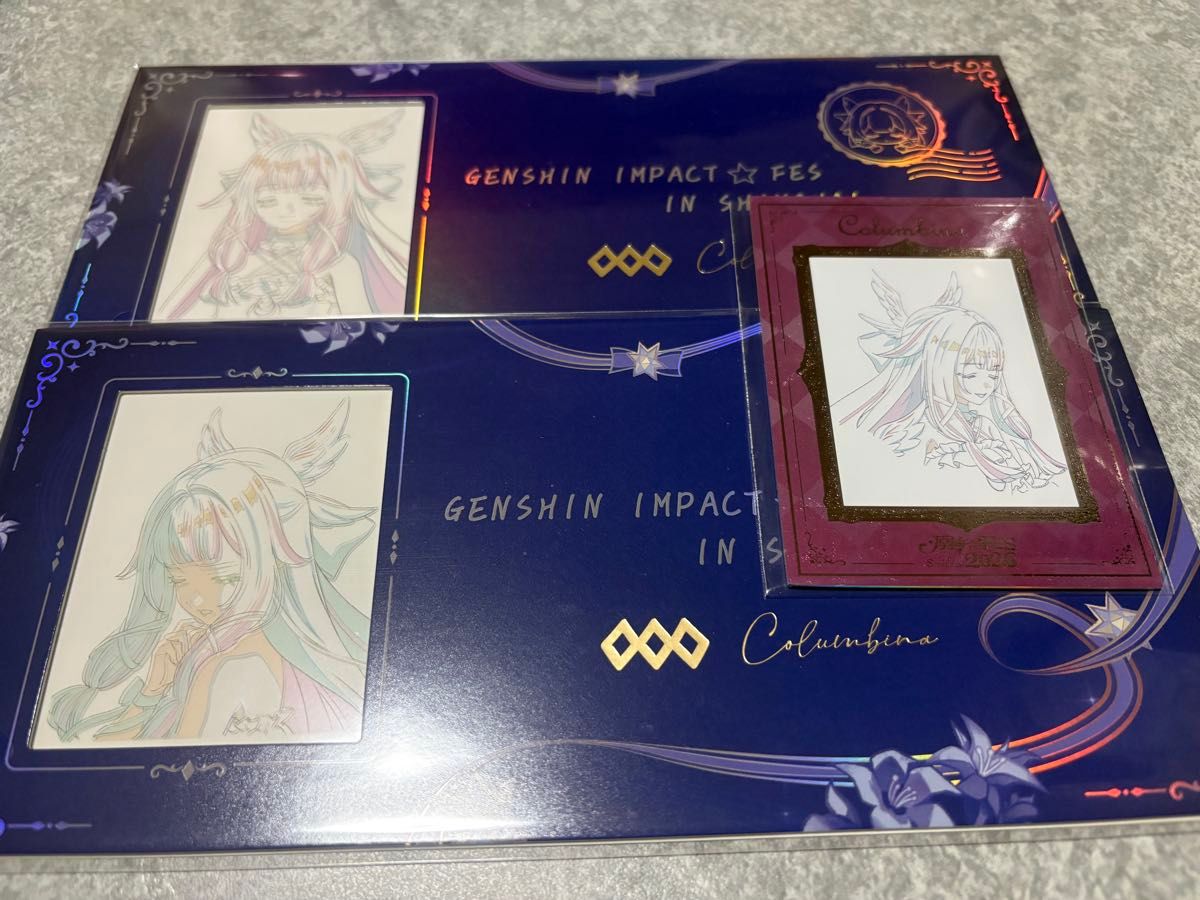 原神 FES フェス コロンビーナ 原画 カード フィルム 原神 チケット風